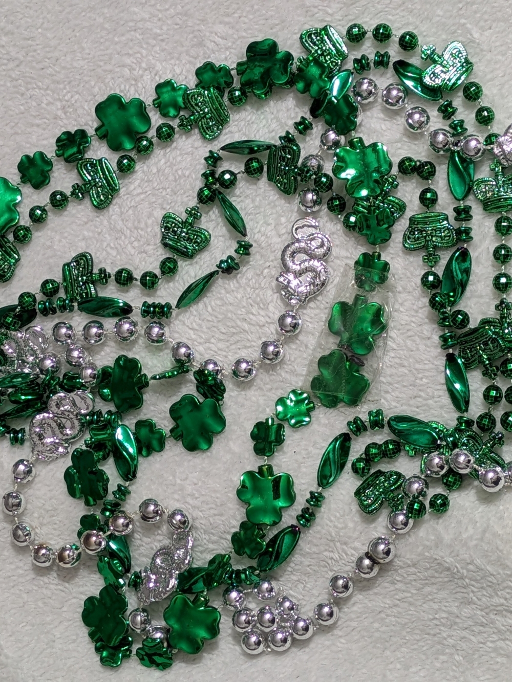 Mardi Gras / St. Patrick's Day Specialty Theme Bead Necklace Lot